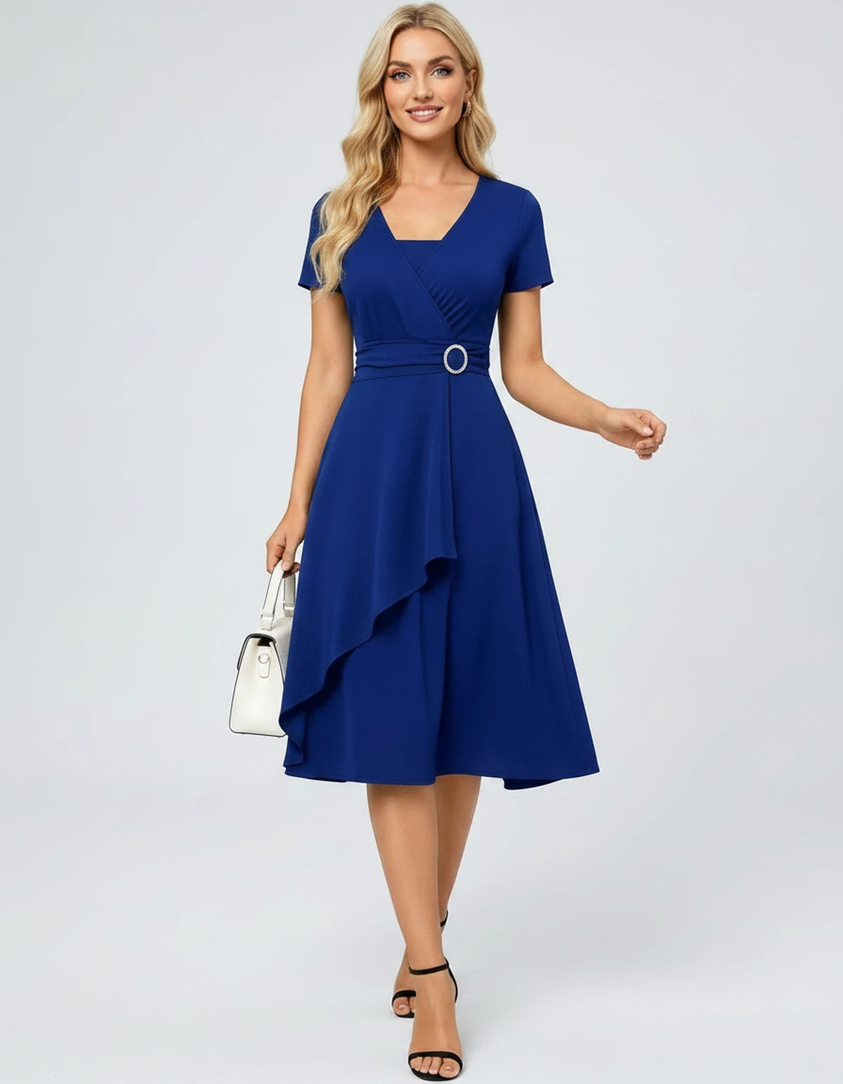 Ysolde Midi Dresses — Blue | SKU: SD-54762-blue-XS,SD-54762-blue-S,SD-54762-blue-M,SD-54762-blue-L,SD-54762-blue-XL,SD-54762-blue-2XL