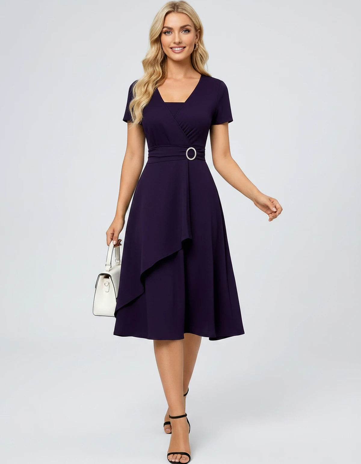 Ysolde Midi Dresses — Purple
