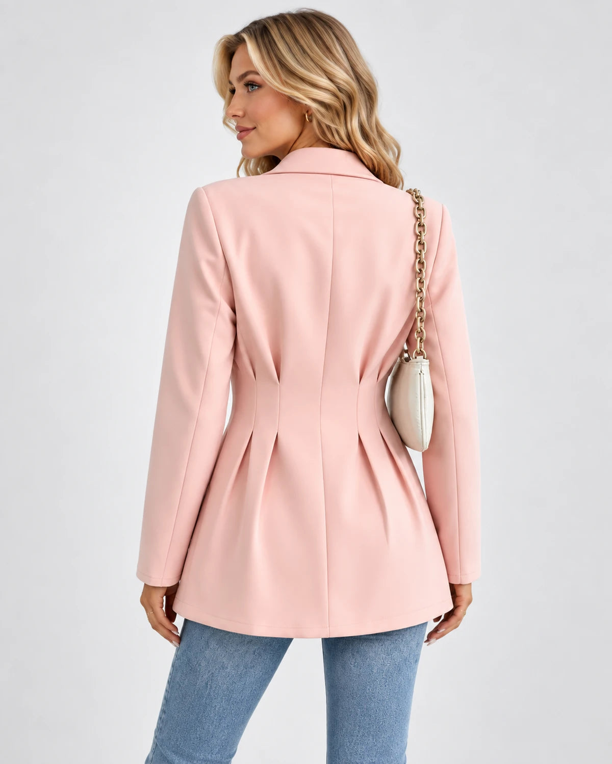Yvaine Blazer — Pink | SKU: SD-70560-pink-XS,SD-70560-pink-S,SD-70560-pink-M,SD-70560-pink-L,SD-70560-pink-XL,SD-70560-pink-2XL