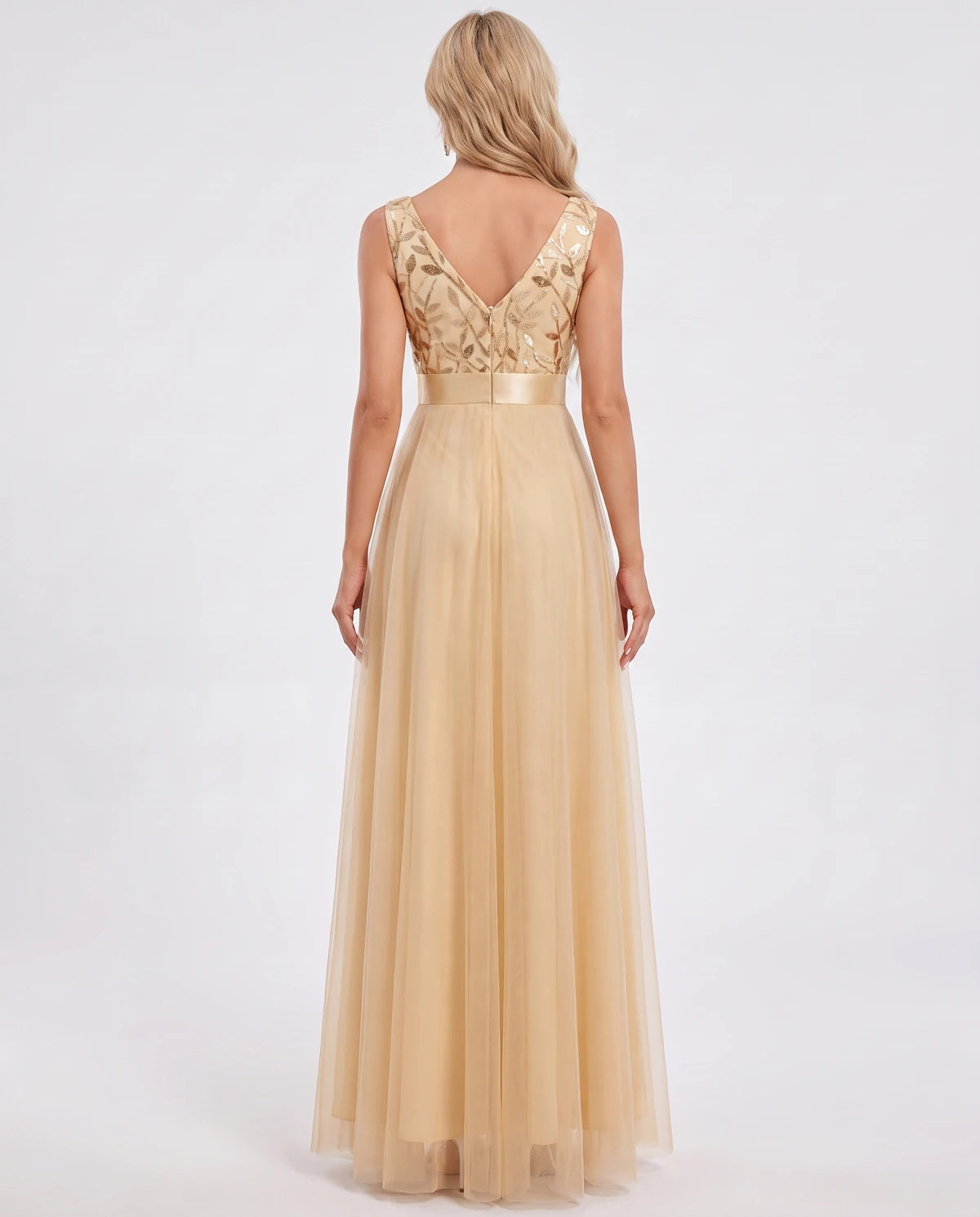 Zinnia Maxi Dress — Gold | SKU: SD-13325-gold-2,SD-13325-gold-4,SD-13325-gold-6,SD-13325-gold-8,SD-13325-gold-10,SD-13325-gold-12,SD-13325-gold-14,SD-13325-gold-16,SD-13325-gold-16W,SD-13325-gold-18W,SD-13325-gold-20W,SD-13325-gold-22W