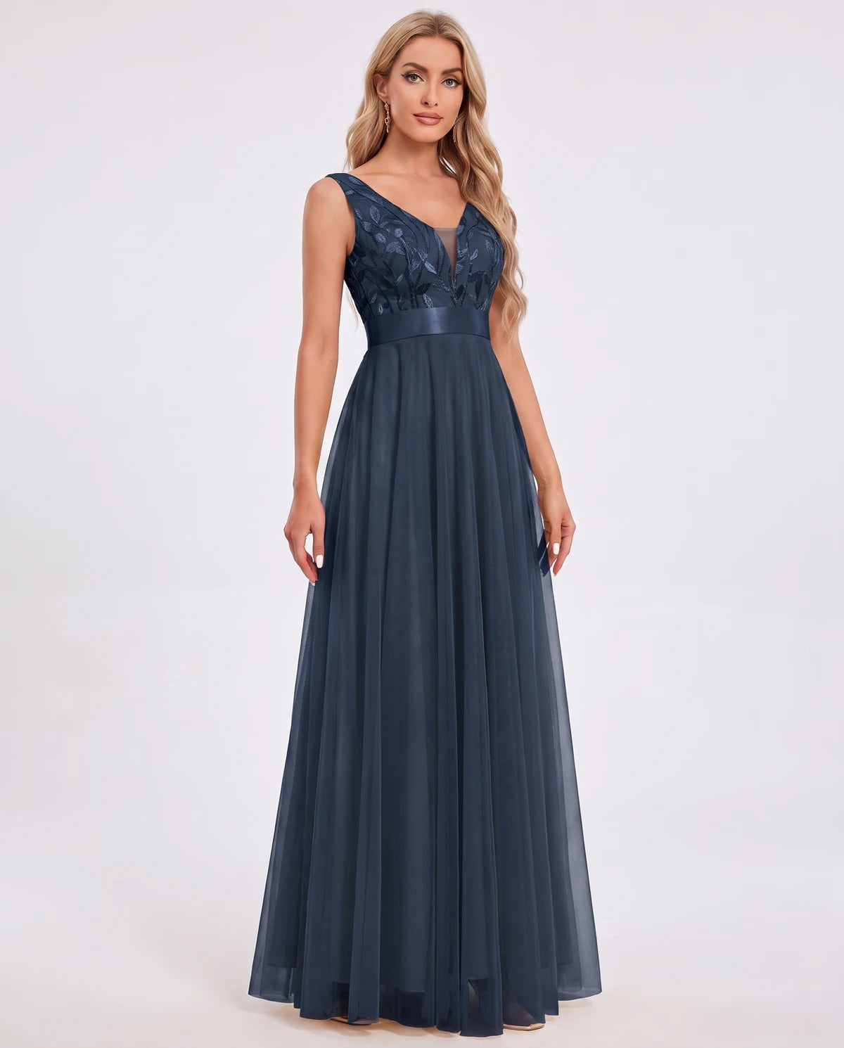 Zinnia Maxi Dress — Navy Blue