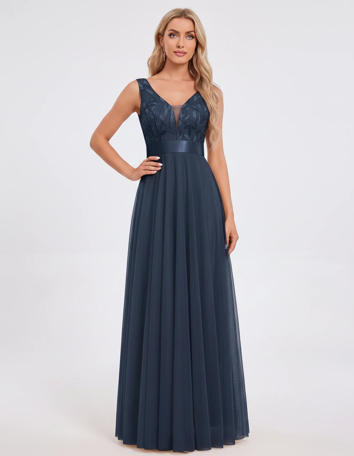 Zinnia Maxi Dress — Navy Blue | SKU: SD-13325-navyblue-2,SD-13325-navyblue-4,SD-13325-navyblue-6,SD-13325-navyblue-8,SD-13325-navyblue-10,SD-13325-navyblue-12,SD-13325-navyblue-14,SD-13325-navyblue-16,SD-13325-navyblue-16W,SD-13325-navyblue-18W,SD-13325-navyblue-20W,SD-13325-navyblue-22W
