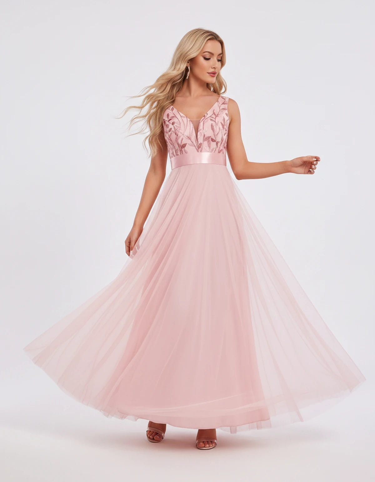 Zinnia Maxi Dress — Pink | SKU: SD-13325-pink-2,SD-13325-pink-4,SD-13325-pink-6,SD-13325-pink-8,SD-13325-pink-10,SD-13325-pink-12,SD-13325-pink-14,SD-13325-pink-16,SD-13325-pink-16W,SD-13325-pink-18W,SD-13325-pink-20W,SD-13325-pink-22W