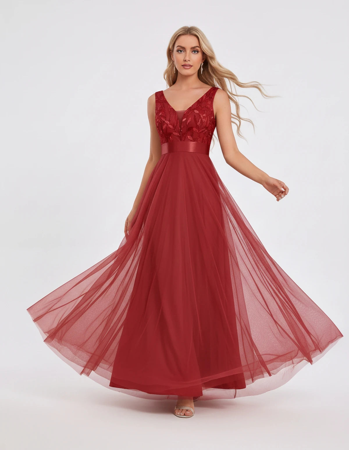 Zinnia Maxi Dress — Red | SKU: SD-13325-red-2,SD-13325-red-4,SD-13325-red-6,SD-13325-red-8,SD-13325-red-10,SD-13325-red-12,SD-13325-red-14,SD-13325-red-16,SD-13325-red-16W,SD-13325-red-18W,SD-13325-red-20W,SD-13325-red-22W